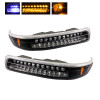 xTune Chevy Silverado 99-02 LED Amber Bumper Lights Black CBL-CS99-LED-BK - 5014566