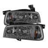 xTune Dodge Charger 06-10 1Pc LED Crystal Headlights Smoke HD-ON-DCH05-1PC-LED-SM - 5017642