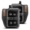 AlphaRex 08-10 Ford F250-550 NOVA-Series LED Projector Headlights Alpha-Blk w/Activ Light/Seq Signal - 880311 Photo - Primary