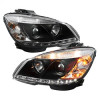 Spyder Mercedes Benz C-Class 08-11 Projector Headlights Halogen - DRL Blk PRO-YD-MBW20408-DRL-BK - 5042262
