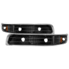 xTune Chevy Silverado 99-02 Amber Reflector Bumper Lights Black CBL-JH-CS99-AM-BK - 5064271