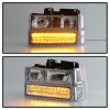 xTune 92-94 Blazer Full Size Corner/LED Bumper Headlights Chrome HD-JH-CCK88-LED-AM-C-SET - 5069559