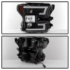 Spyder Ford F150 2015-2017 Projector Headlights - Light Bar DRL LED - Black PRO-YD-FF15015-LBDRL-BK - 5083531