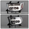 Spyder 07-13 Toyota Tundra V2 Light Bar DRL Projector Headlights - Chrome (PRO-YD-TTU07V2-LB-C) - 5084651