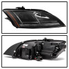 Spyder 08-15 Audi TT Halogen Projector Headlights w/Seq Turn Signal - Black (PRO-YD-ATT08-BK) - 5085535