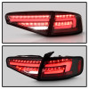 Spyder 13-16 Audi A4 4DR LED Tail Lights LED Clear Reverse Lights - Black ALT-YD-AA413-SEQ-BK - 5087171