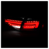 Spyder 13-16 Audi A4 4DR LED Tail Lights LED Clear Reverse Lights - Black ALT-YD-AA413-SEQ-BK - 5087171