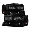 xTune Chevy Tahoe 00-06 Amber Crystal Headlights w/ Bumper Lights Black Smoke HD-JH-CSIL99-SET-BSM - 9030246