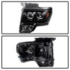 xTune Ford F150 09-14 Projector Headlights Halogen Model Only LED Halo Black PRO-JH-FF15009-CFB-BK - 9032226