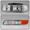 xTune Chevy Silverado 1500 99-02 OEM Style Headlights w/ Bumper Lights - Chrome HD-JH-CSIL99-OE-SET - 9035111