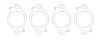 Cometic GM USAC Midget .030in MLS Exhaust Gasket Set - 4 Pieces - C5546-030
