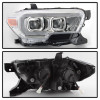 xTune 16-18 Toyota Tacoma SR/SR5 DRL Projector Headlights w/Turn Signal - Chrm (PRO-JH-TTA16-SR-C) - 9043017