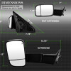 xTune Dodge Ram 1500 09-12 Extendable Heated Adjust Mirror Black Housing Left MIR-DRAM09S-PWH-L - 9935596