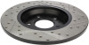 StopTech Power Slot 09-10 Audi A4/A4 Quattro / 08-10 A5 / 10 S4 Rear Right Drilled & Slotted Rotor - 127.33127R