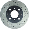 StopTech 96-00 Honda Civic DX/HX Coupe/90-00 Civic DX/LX Sedan Slotted & Drilled Left Front Rotor - 127.40023L
