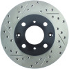 StopTech 96-00 Honda Civic DX/HX Coupe/90-00 Civic DX/LX Sedan Slotted & Drilled Right Front Rotor - 127.40023R