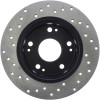 StopTech 04-08 Acura TSX / 03-07 Honda Accord Coupe/Sedan Drilled Rear Left Rotor - 128.40055L
