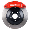 StopTech 03-06 Evo Front BBK w/ Red ST-60 Calipers Slotted 355x32mm Rotors Pads and SS Lines - 83.622.6700.71