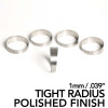Ticon Industries 2.5in Diameter 1.5D Loose Radius 1.2mm/.047in Polished Titanium Pie Cut - 5pk - 109-06301-2004