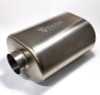 Ticon Industries 3in Oval Titanium Muffler 3in Center In / 3in Out - 12in Overall Length 1mm/.039in - 116-07613-0100