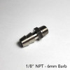 Ticon Industries 6mm Barb Type 28mm OAL1/8in NPT Fitting - 124-06001-0028