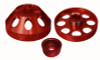 Torque Solution Lightweight WP/Crank/Alt Pulley Combo (Red): Hyundai Genesis Coupe 3.8 2010+ - TS-GEN-006R