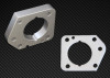 Torque Solution Throttle Body Spacer (Silver): Honda Civic LX/EX/DX 2006-2011 - TS-TBS-013