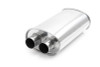 Vibrant Universal Streetpower 3in Stainless Steel Dual In-Out Oval Muffler - 10536