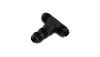 Vibrant -12AN Bulkhead Adapter Tee Fitting - Anodized Black Only - 10621