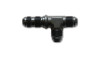 Vibrant -6AN Bulkhead Adapter Tee on Run Fittings - Anodized Black Only - 10626