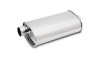 Vibrant StreetPower Oval Muffler - 2in Inlet/Dual Outlet (Center In - Offset Out) - 1104