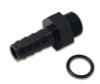 Vibrant Aluminum Male -8AN ORB to 1/2in Barb w/O-Ring - Anodized Black - 11319