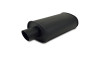 Vibrant StreetPower FLAT BLACK Oval Muffler with Single 4in Outlet - 4in inlet I.D. - 1154