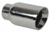 Vibrant 2.5in ID Single 4in OD Round SS Exhaust Tip (Double Wall Angle Cut) - 1269