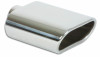 Vibrant 5.5in x 3in Oval SS Exhaust Tip (Single Wall Angle Cut Rolled Edge) - 1405