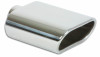 Vibrant 5.5in x 3in Oval SS Exhaust Tip (Single Wall Angle Cut Rolled Edge) - 1405