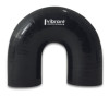 Vibrant 4 Ply Reinforced Silicone Elbow Connector - 1.75in ID x 5.50in Leg 180 Deg Elbow (BLACK) - 19660