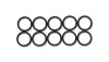 Vibrant -8AN Rubber O-Rings - Pack of 10 - 20888