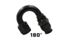 Aeromotive PTFE Hose End - AN-08 - 180 Deg - Black Anodized - 15363