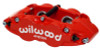 Wilwood Caliper-Narrow Superlite 4R - Red 1.12/1.12in Pistons 0.81in Disc - 120-11876-RD