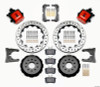 Wilwood Combination Parking Brake Rear Kit 12.88in Drilled Red 2005-2014 Mustang - 140-10159-DR