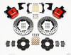 Wilwood Combination Parking Brake Rear Kit 11.00in Drilled Red Civic / Integra Drum 2.71 Hub Offset - 140-10210-DR
