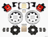 Wilwood Combination Parking Brake Rear Kit 12.19in Drilled Red Civic / Integra Drum 2.71 Hub Offset - 140-10211-DR