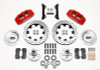 Wilwood Dynapro 6 Front Hub Kit 12.19in Drilled Red 70-78 Camaro - 140-10738-DR