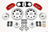 Wilwood Dynapro 6 Front Hub Kit 12.19in Drilled Red 37-48 Ford Psgr. Car Spindle - 140-10739-DR