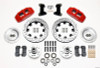 Wilwood Dynapro 6 Front Hub Kit 12.19in Drilled Red 74-80 Pinto/Mustang II Disc Spindle only - 140-10742-DR