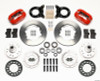 Wilwood Forged Dynalite Front Kit 11.00in Red 1970-1973 Mustang Disc & Drum Spindle - 140-11073-R