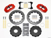 Wilwood Narrow Superlite 6R Front Hat Kit 12.88in Drill Red 2006-Up Civic / CRZ - 140-11978-DR