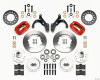 Wilwood Forged Dynalite Front Kit 11.00in Red 69-70 Impala Drum/Disc 69-82 Vette - 140-12040-R