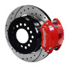 Wilwood D154 P/S P-B Kit Drilled-Red Mopar/Dana 2.50in Off w/Snap Ring Brng - 140-12208-DR